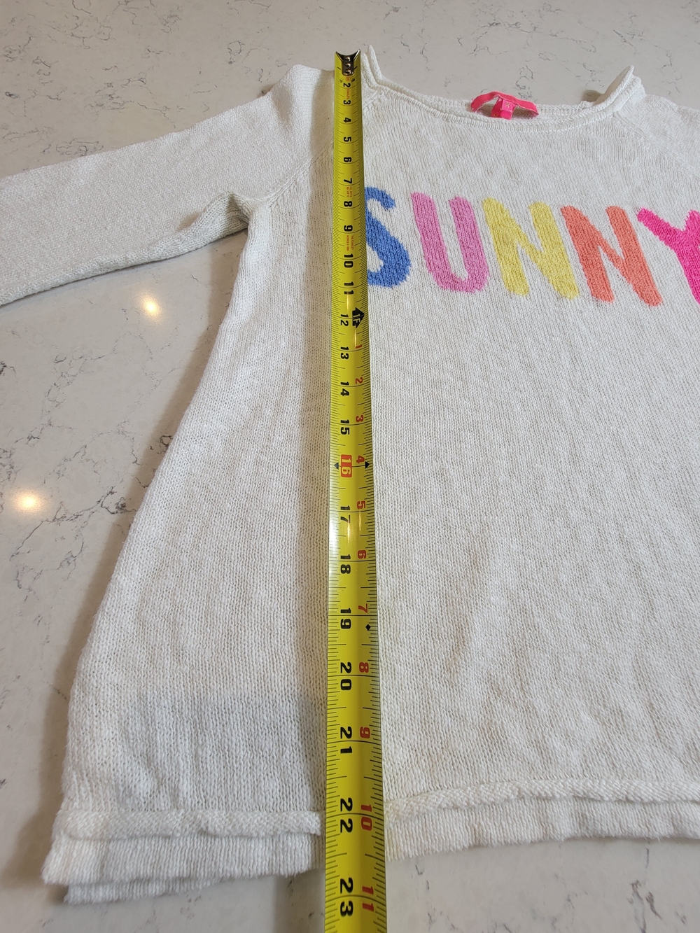 Lilly Pulitzer Sunny Danette Sweater Medium White Multicolor Graphic Knit chic - Picture 10 of 12
